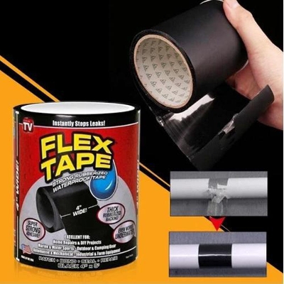 Picture of Flex Tape Strong Rubberized Waterproof Tape Super Strong Leaking Water Pipe Repair Tape | Flex Tape Water-Resistant Belt- 4 Inches*5Feet