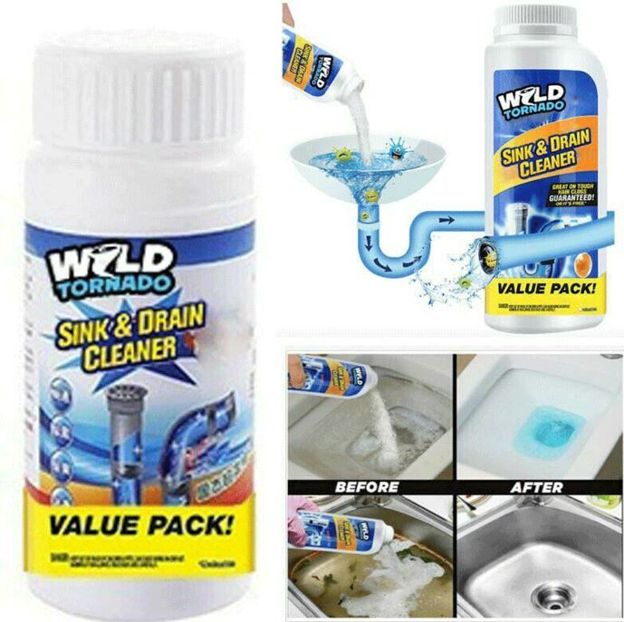 Picture of Pipe Drain Cleaner Kitchen Sink Toilet Drain Cleaner Block Unblock Powder Pipeline Clean Unblocker