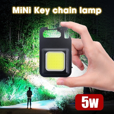 Picture of Mini LED Flash-light Work Light Portable Pocket Flas-hlight Keychains USB Rechargeable Small Light Corkscrew Waterproof Camping Lantern Magnet Design Fishing Emergency Lamp 3 Mode