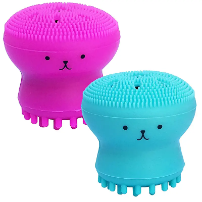 Picture of Silicone Facial Cleaning Brush For Limpiador Facial Octopus Shape Deep Pore Exfoliating Cleansing Face Brushes Skin Care - Multicolor-10