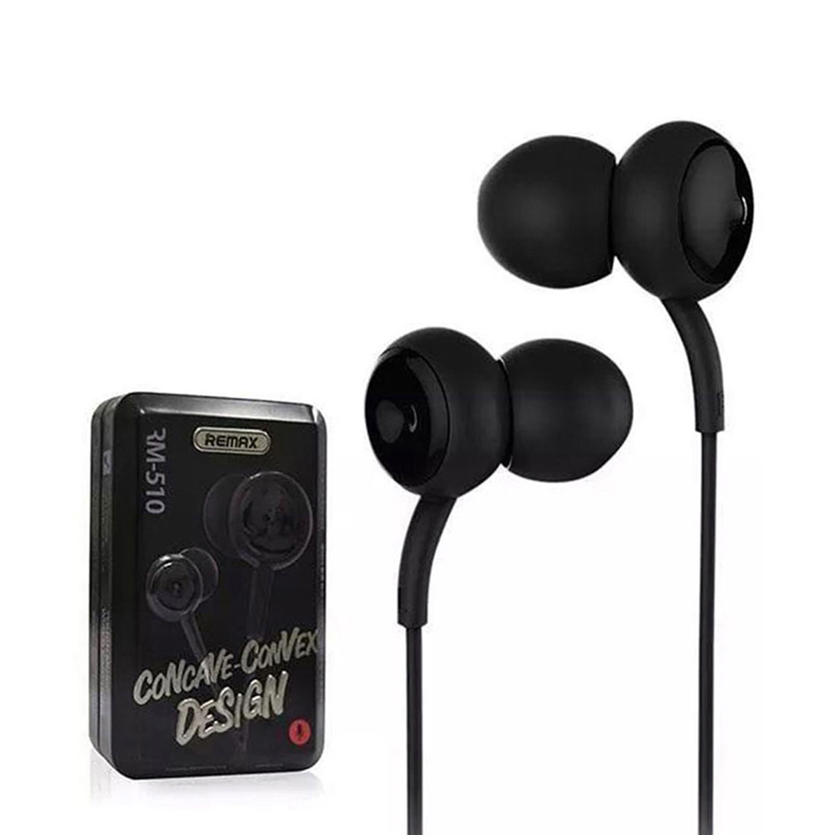 Picture of REMAX RM 510 Wired Earphone new unique headphone black