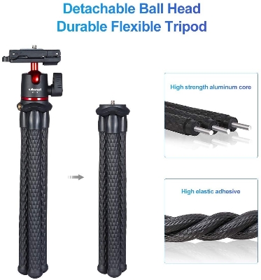 Picture of Ulanzi MT-11 Travel Flexible Octopus Tripod for Smartphone DSLR SLR Vlog Tripod for Camera iPhone Huawei Portable 2 In1Tripod