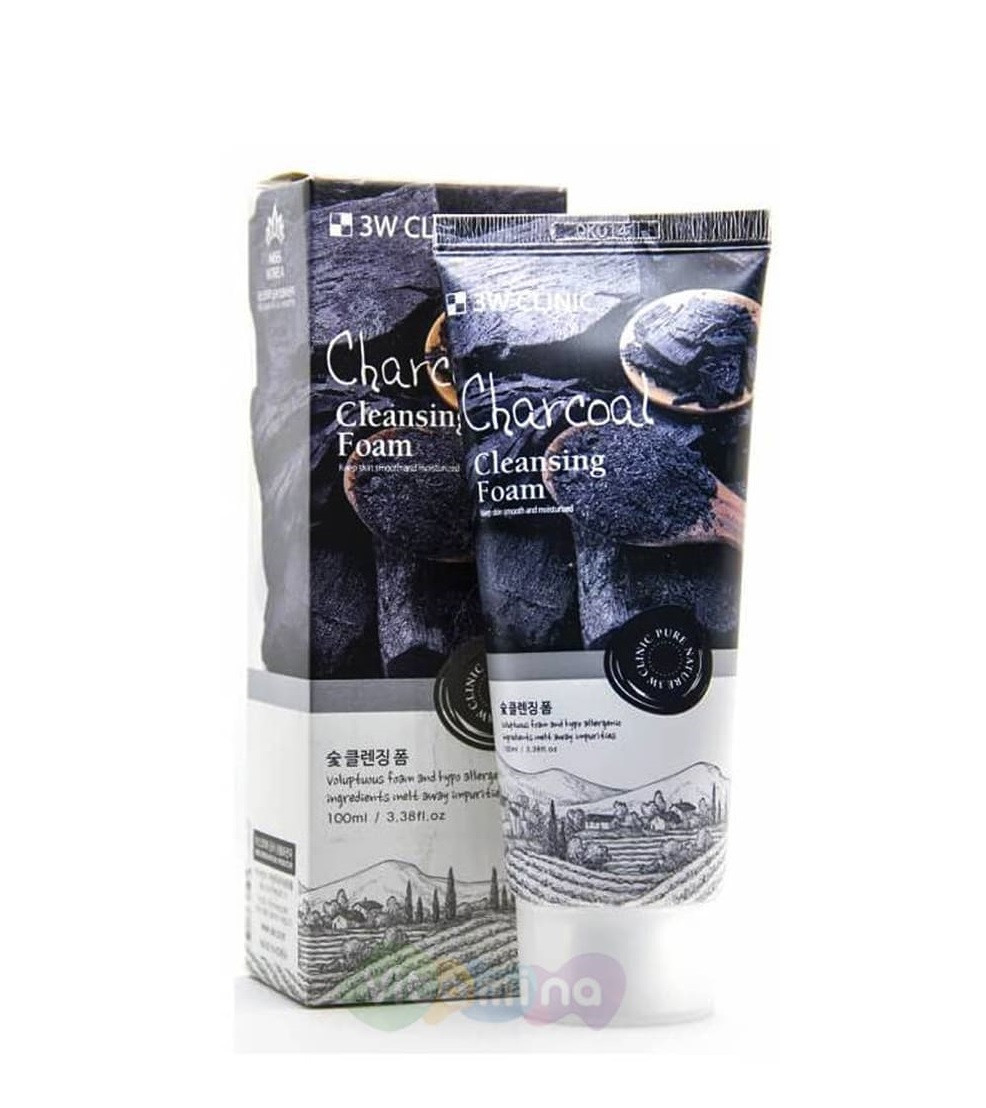 Picture of 3W Clinic Charcoal Cleansing Foam