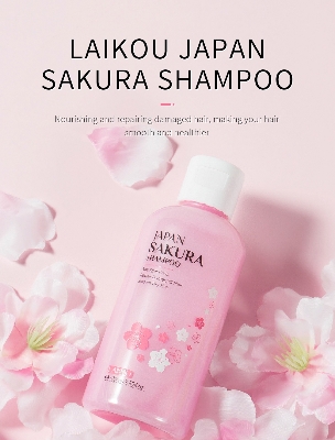 Picture of Laikou Japan Sakura Shampoo Repair Damaged Hair Moisturizing Nourishing Anti Dandruff Oil Control Shampoos Hair Cleansing Care-100ml