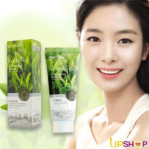 Picture of 3W CLINIC GREEN TEA Cleansing foam. Green Tea Facewash, green tea face wash 3w clinic, Korean Face wash