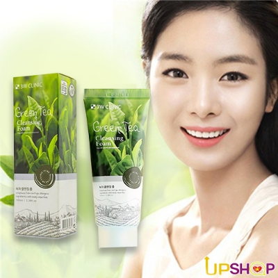 Picture of 3W CLINIC GREEN TEA Cleansing foam. Green Tea Facewash, green tea face wash 3w clinic, Korean Face wash