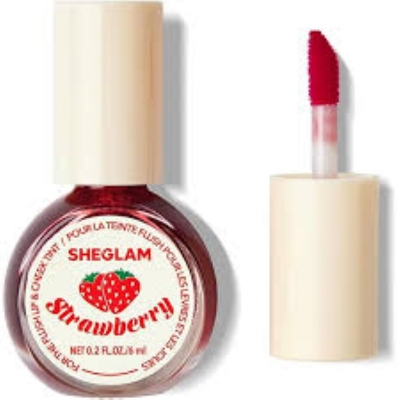 Picture of SHEGLAM For The Flush Lip & Cheek Tint-Fruit Punch Long-Lasting Matte Finish Lip Tint Easy-To-Use Lightweight Blush Moisturizing Lip Stain Liquid Lipstick Pink Liquid Lipstick