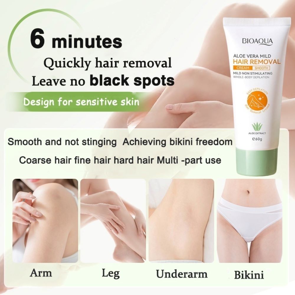 Picture of BIOAOUA Aloe Vera Hair Removal Cream-60gm