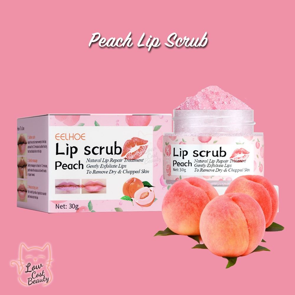 Picture of EELHOE Pink Lips Scrub Exfoliator Dead Skin Removal Lightening Fade Lip Lines Anti Dryness Moisturizing Makeup Lip Care Products