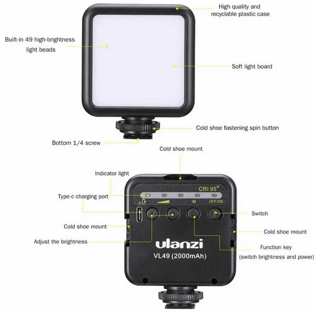 Picture of Ulanzi VL49 Rechargeable Mini LED Light