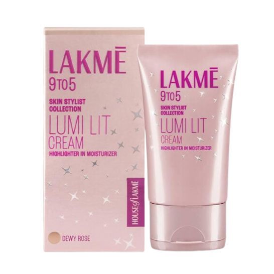 Picture of Lakme Lumi Lit Cream - Face Cream with Moisturizer + Highlighter, enriched with Niacinamide & Hyaluronic Acid - Gold, 30g