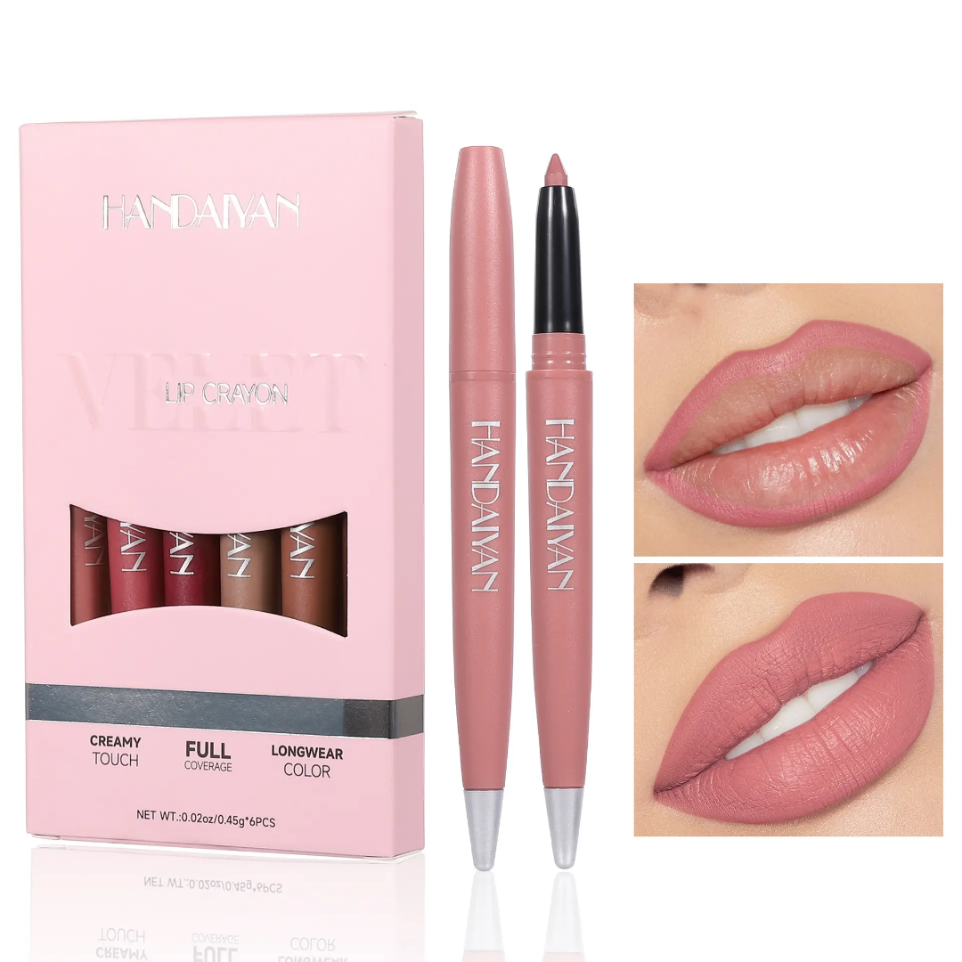 Picture of Handaiyan Velvet Lip Crayon Set – Creamy Touch, Full Coverage, Longwear Color (6PCS)
