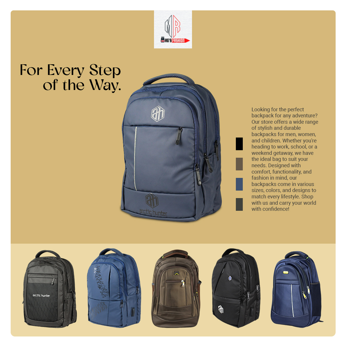 Picture of New Classic Black Laptop Bag-Backpack