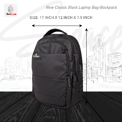 Picture of New Classic Black Laptop Bag-Backpack