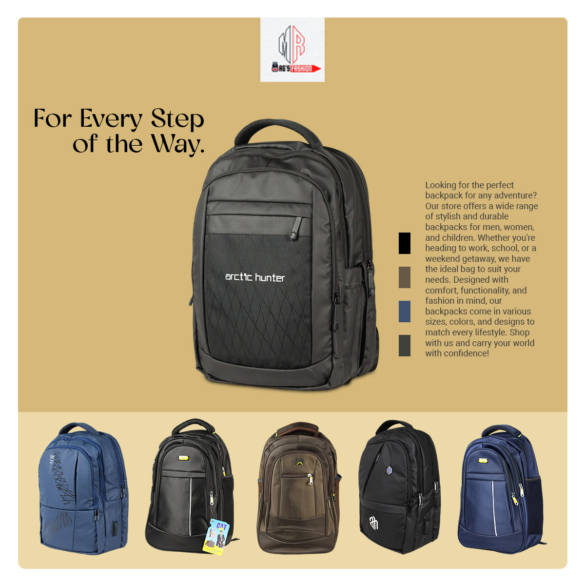 Picture of New Classic Black Laptop Bag-Backpack