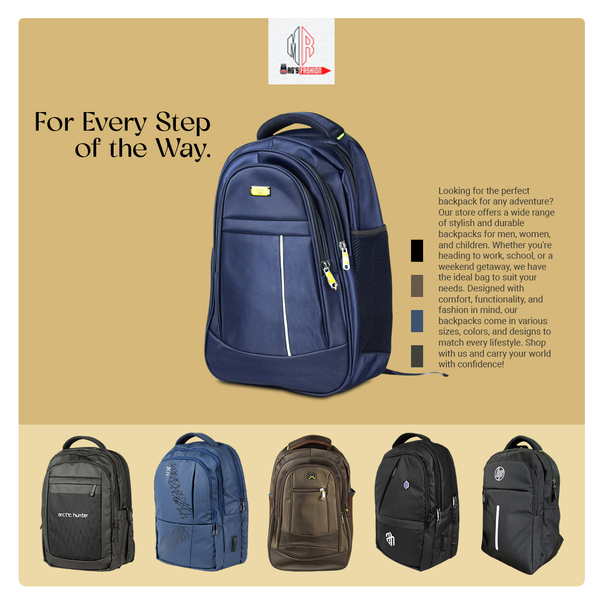 Picture of New Classic Black Laptop Bag-Backpack