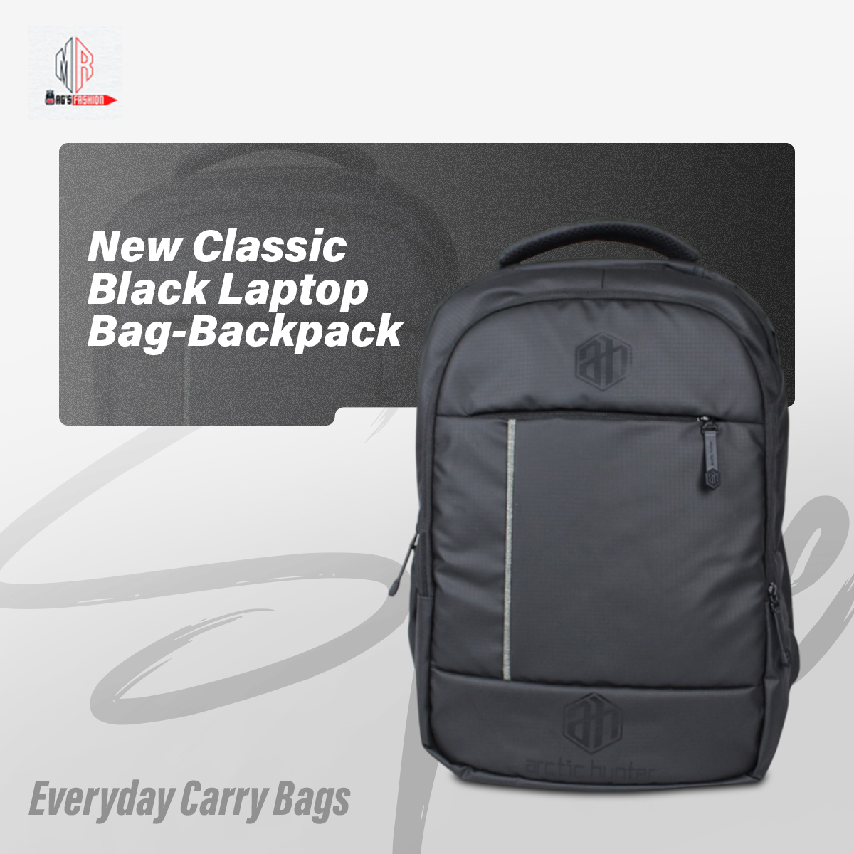 Picture of New Classic Black Laptop Bag-Backpack