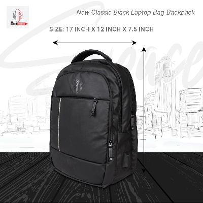 Picture of New Classic Black Laptop Bag-Backpack
