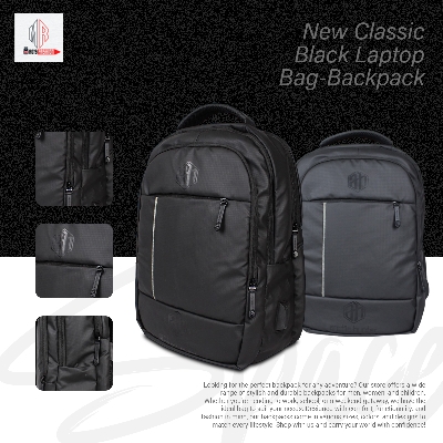 Picture of New Classic Black Laptop Bag-Backpack