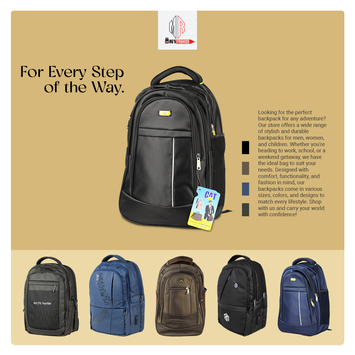 Picture of New Classic Black Laptop Bag-Backpack