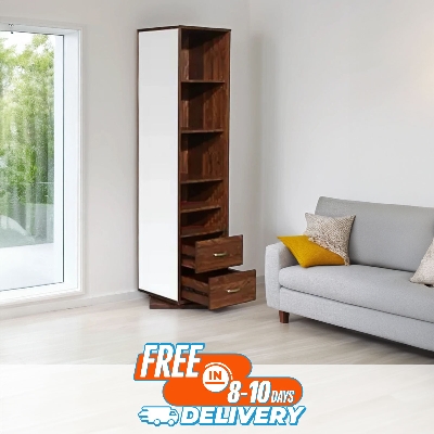 Picture of (Test Product) Furnisha  Olson Dressing Table Full Length Mirror with Utility Shelf & Drawer