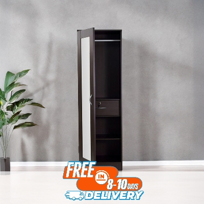 Picture of (Test Product) Furnisha  Furnisha Single Door Almirah with Full View Dressing Mirror and Inner Locker Drawer