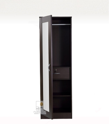 Picture of (Test Product) Furnisha  Furnisha Single Door Almirah with Full View Dressing Mirror and Inner Locker Drawer