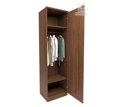 Picture of (Test Product) Furnisha  Furnisha One Door Almirah with Clothe Hanger shelf and clothe Storage shelf Wardrobe