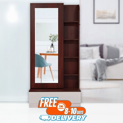 Picture of (Test Product) Furnisha  Furnisha Dressing Table with inner shelf for cosmetic and 1 large Storage Drawer (Color Finish walnut White)