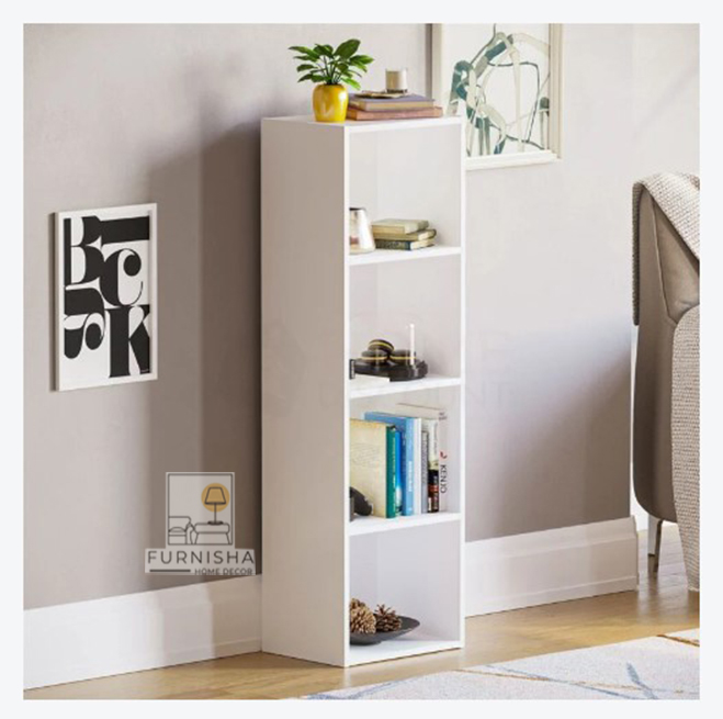 Picture of (Test Product) Furnisha  Furnisha 5/4/3/2 Tier Cube Bookcase Shelving Storage Unit, White - Book Shelf
