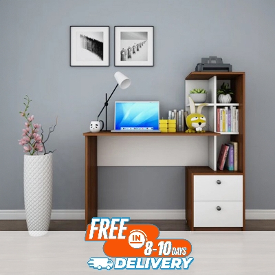 Picture of (Test Product) Furnisha  Furnisha Reading Table  Eliot Study Desk With book Shelf  Study Table or Laptop desk