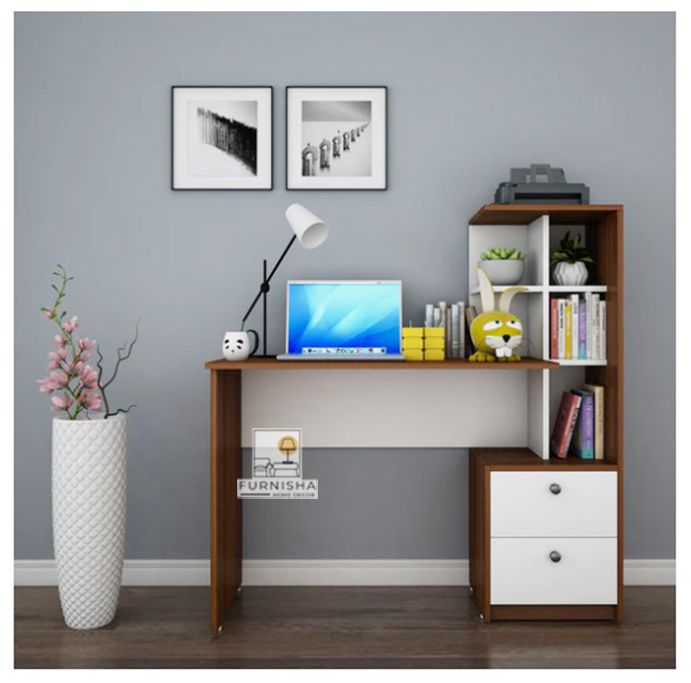 Picture of (Test Product) Furnisha  Furnisha Reading Table  Eliot Study Desk With book Shelf  Study Table or Laptop desk