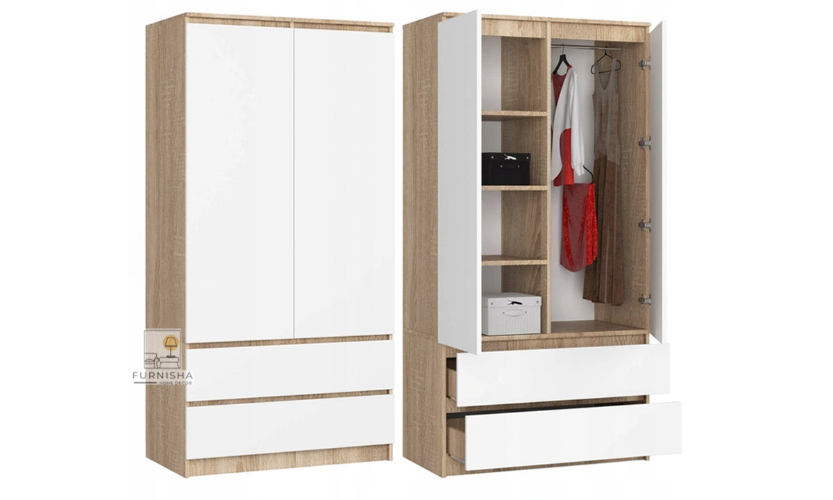 Picture of (Test Product) Furnisha  Furnisha Modern & Contemporary style 2 Door with 2 Drawer Almira / Wardrobe