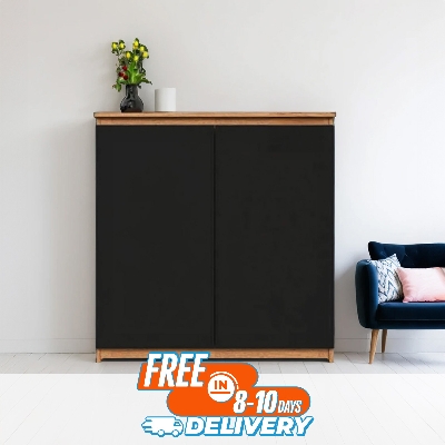 Picture of (Test Product) Furnisha  Furnisha Shoe Rack Cabinet with Cover Shoe Shelf Laminated Board (Finish Color - Antique and Walnut) - Shoe Rack