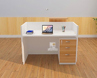 Picture of (Test Product)  Furnisha  Furnisha Melamine Board Smart Reception Desk for your Office computer Table