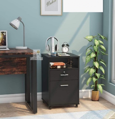 Picture of (Test Product) Furnisha  Furnisha Bedside Tables Double Drawer Unit With Shelve/Side Table/Side Storage - Table