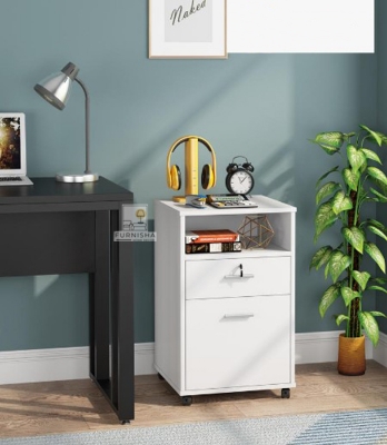 Picture of (Test Product) Furnisha  Furnisha Bedside Tables Double Drawer Unit With Shelve/Side Table/Side Storage - Table