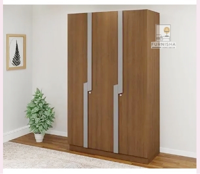 Picture of (Test Product)  Furnisha  Furnisha Trento 3 Door Almira Inner Drawer Storage with Lock cloth Storage Shelf