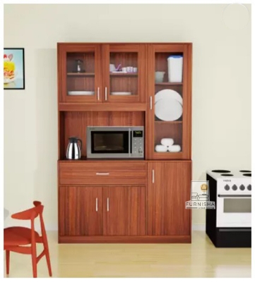 Picture of (Test Product)  Furnisha  Furnisha Kitchen Cabinet with Oven Rack & Kitchen Storage Crockery Unit (Finish Color - Shanteak, Knock Down) - Kitchen Rack