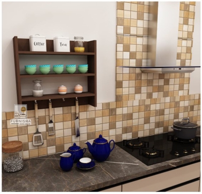 Picture of (Test Product) Furniture Kitchen Storage Organizer, Multipurpose use Wall Mounted Shelves With Hooks, Wall Rack Shelves Organizer Boxes Shelf For Kitchen