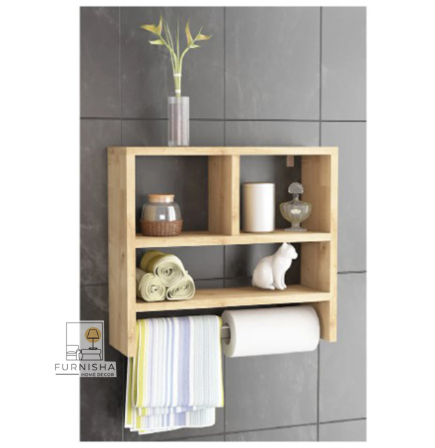 Picture of (Test Product) Furnisha Towel Rack and Bathroom shelf | Multipurpose Wall Mounted Shelves Storage Organizer