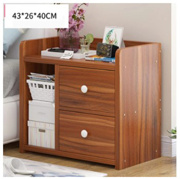 Picture of (Test Product)  Furnisha Dormitory bedside table with lockers drawers simple bed cabinet Side Table