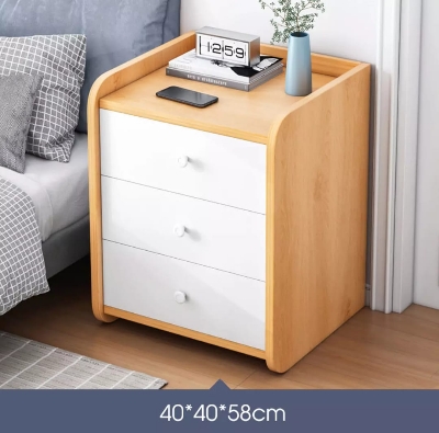 Picture of (Test Product) Furnisha 3 Drawer Storage Bedside Table With 1 Locker Drawers - Drawer Cash Table, Side Table