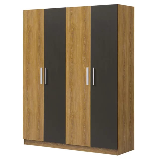 Picture of (Test Product) Furnisha  Furnisha 4 Door Almira with Inner Locker Drawer & Cloth Storage Shelve and  Hanger Storage Shelve