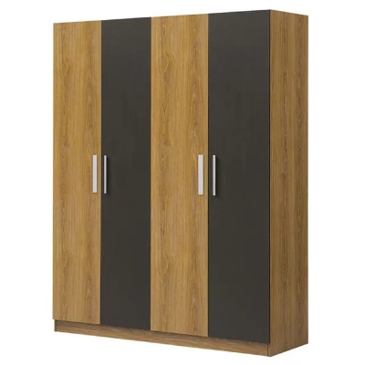 Picture of (Test Product) Furnisha  Furnisha 4 Door Almira with Inner Locker Drawer & Cloth Storage Shelve and  Hanger Storage Shelve