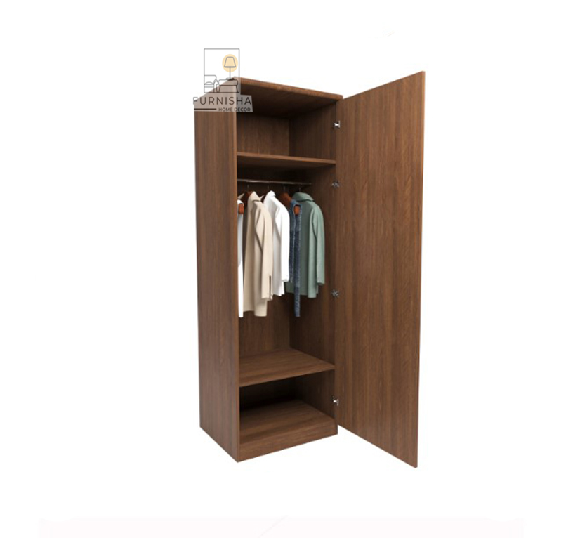 Picture of (Test Product) Furnisha  Furnisha Single Door Almirah with Full View Dressing Mirror & cloth storage hanger shelf