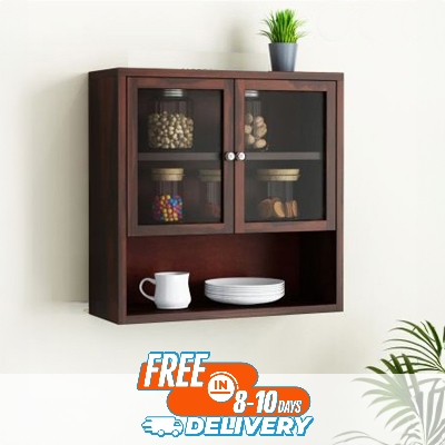 Picture of (Test Product)  Furnisha  Furnisha Wall Mounted Shelves / Kitchen Storage Shelf / Wall Shelf / Kitchen Wall Rack / Kitchen Cabinet (Matt Finish, Walnut)