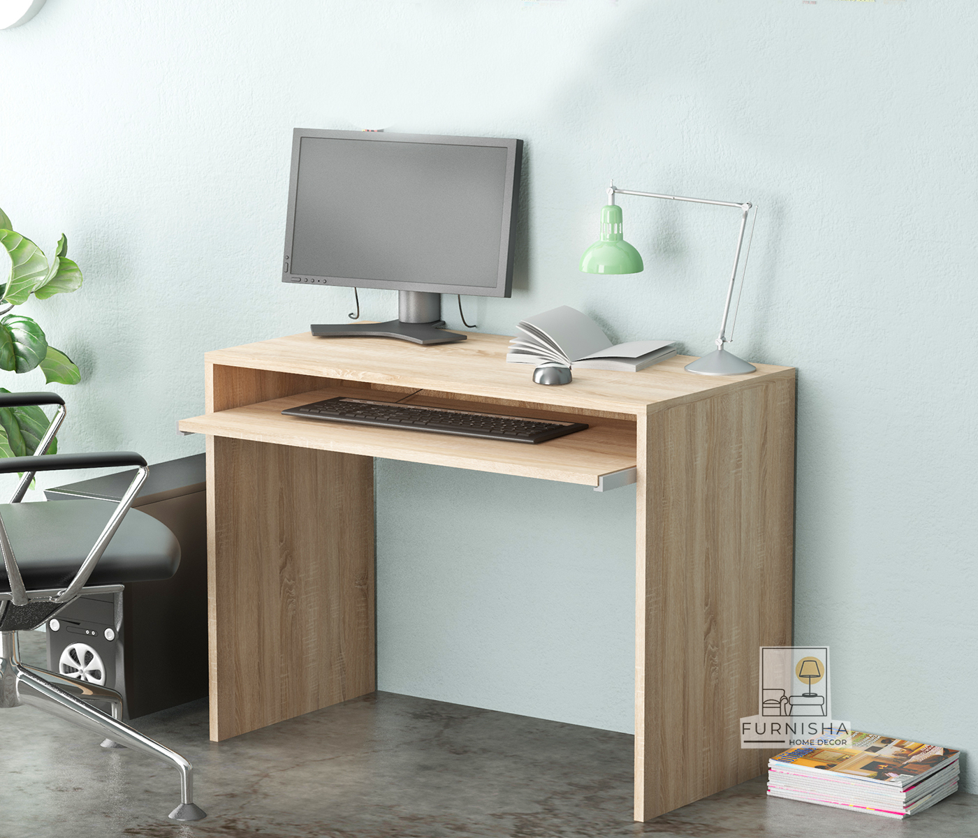 Picture of (Test Product) Furnisha  Computer Table  Compact Size- 30x24x16 inch. Best quality particle Board Modern Comfortable Laptop Table, Desktop table with Keyboard tray