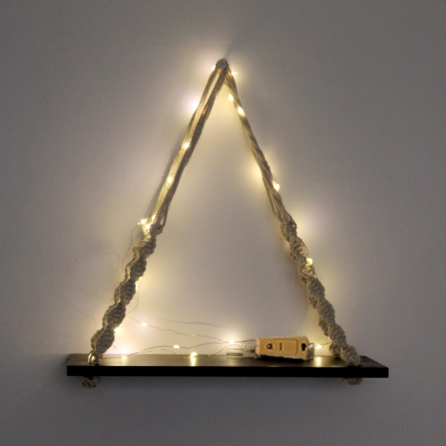 Picture of (Test Product)  Furnisha  Wall Hanging Shelf, Floating Shelves, Hanging Shelves Hanging Shelves, Decoration Your Home & Office Wall,  without LED light  (Black)