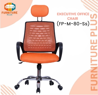 Picture of Furniture Plus (FP-M-80-Ss) Smart Executive Office Chair Good Quality Orange Colour